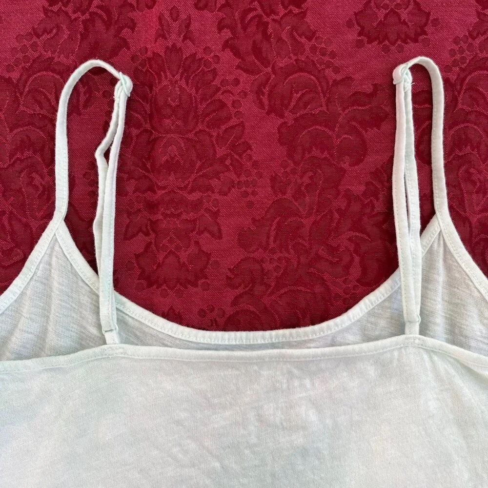 American Eagle Cotton Ruffle Crop Tank Top Medium - Picture 6 of 14